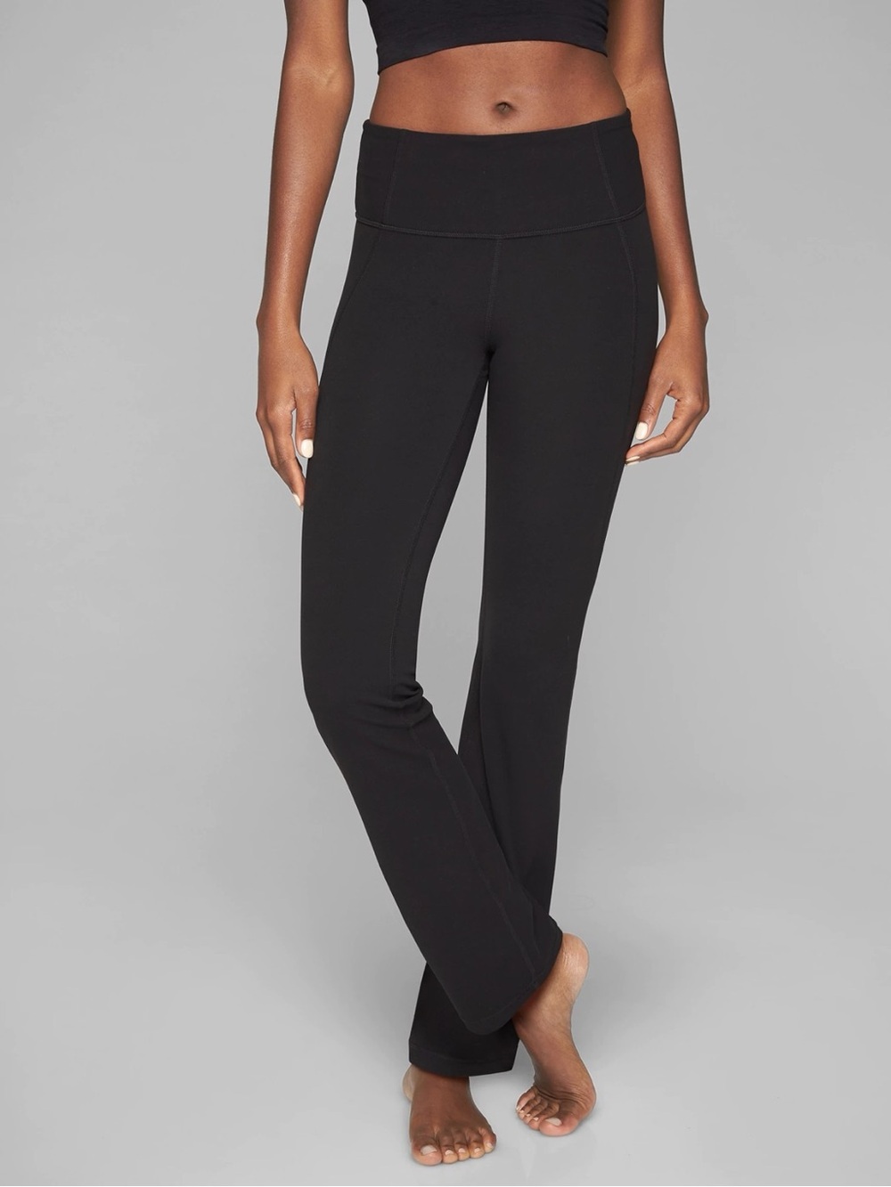 Athleta Powervita Straight Leg Yoga Pants Black Small